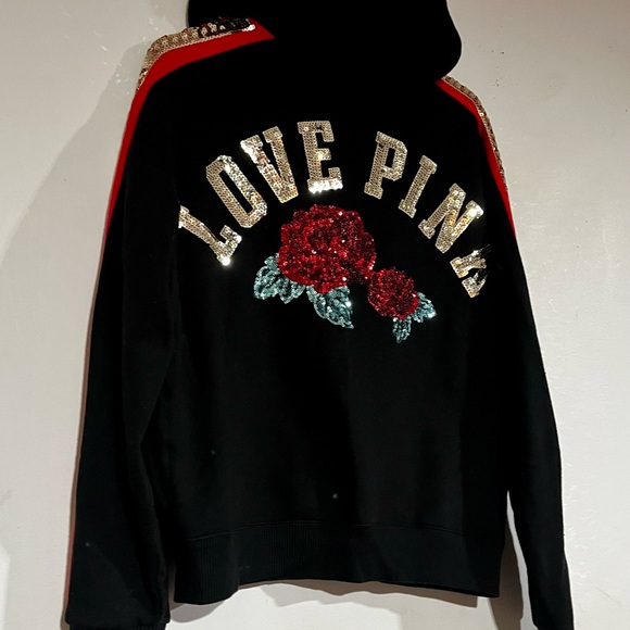 Pink VS limited edition rose bling sweatshirt with glittery sequins - Picture 15 of 16